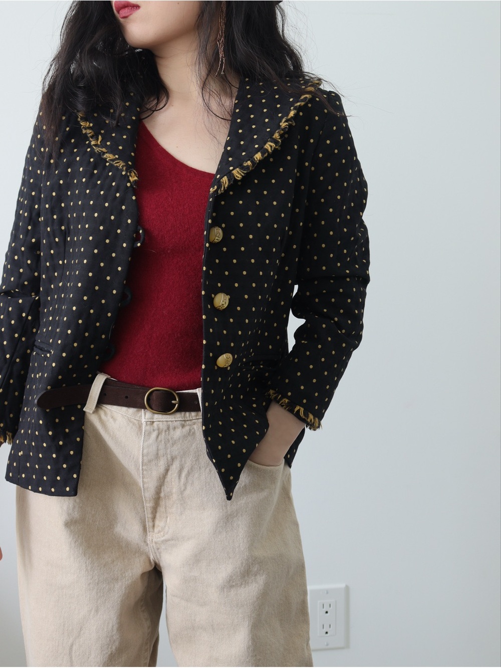 Vintage custom Polka Dot Blazer Jacket